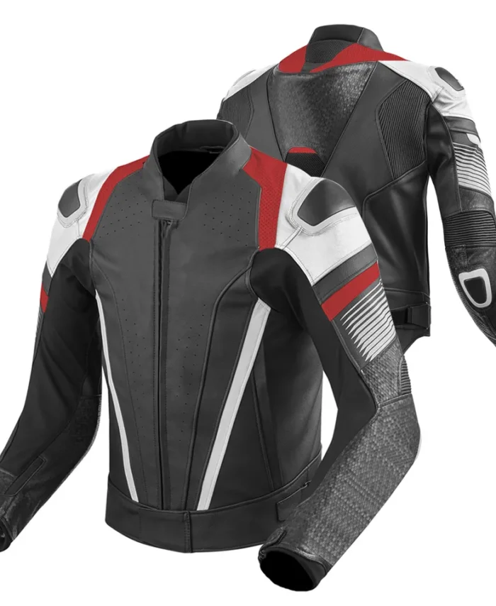 MOTORBIKE RACING RIDING LEATHER JACKET