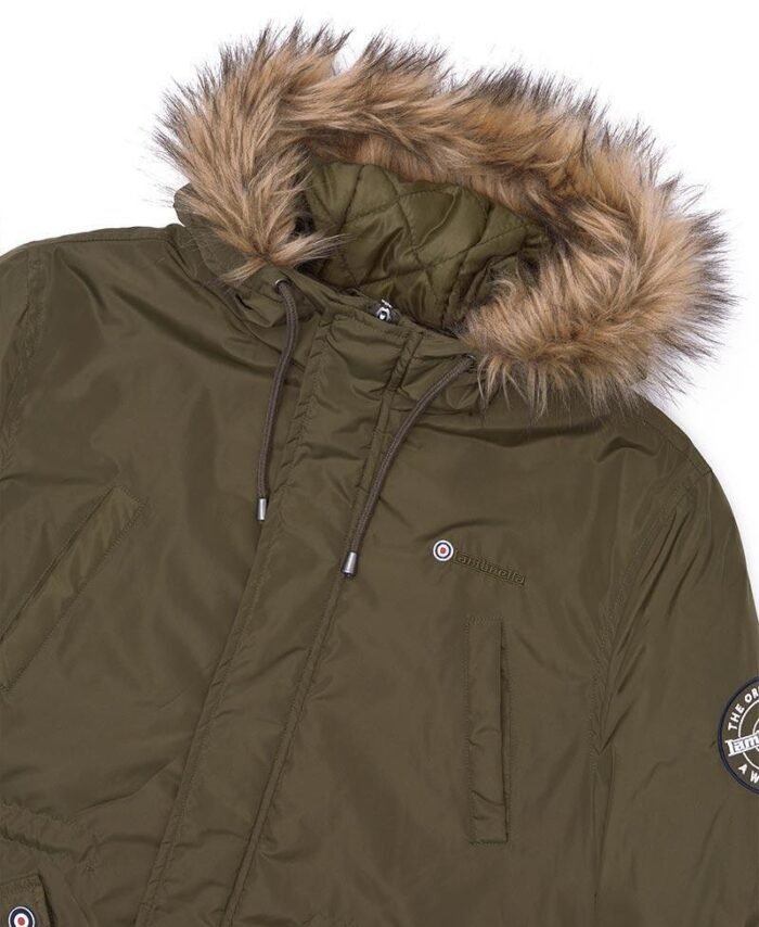 Mens Fishtail Hooded MOD Padded Winter Jacket