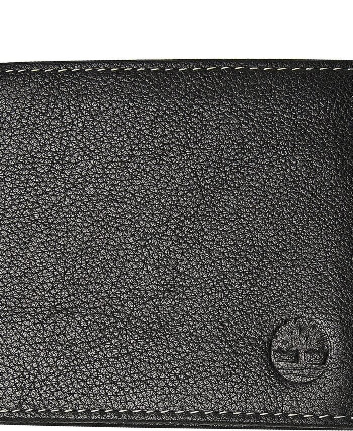 Men's Genuine Leather Bifold Passcase Wallet