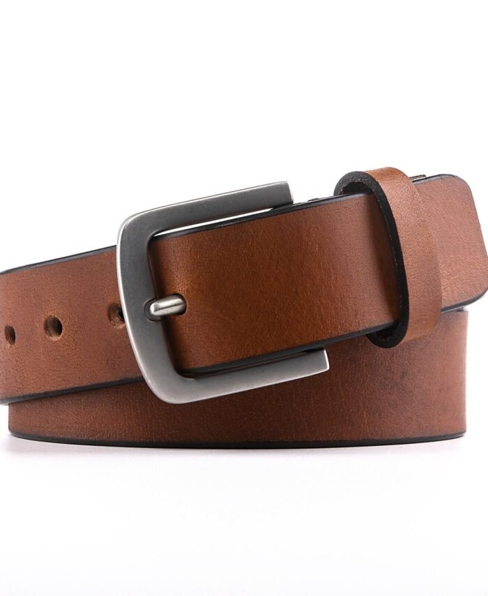 Men’s Brown belts,Full Grain Genuine Leather Casual Dress Jeans Belts for Men