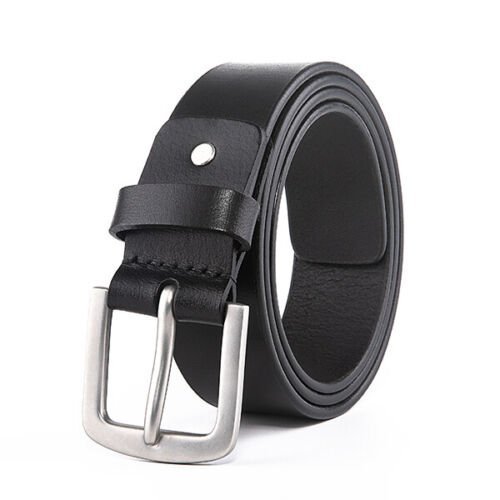 Men’s Black belts,Full Grain Genuine Leather Casual Dress Jeans Belts for Men