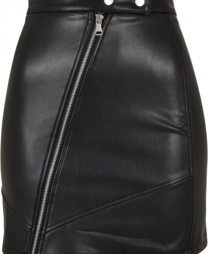 Black leather skirt